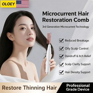 Hair-Strengthening Ozone Comb with High-Frequency Microcurrents and Massage Function for Hair Growth